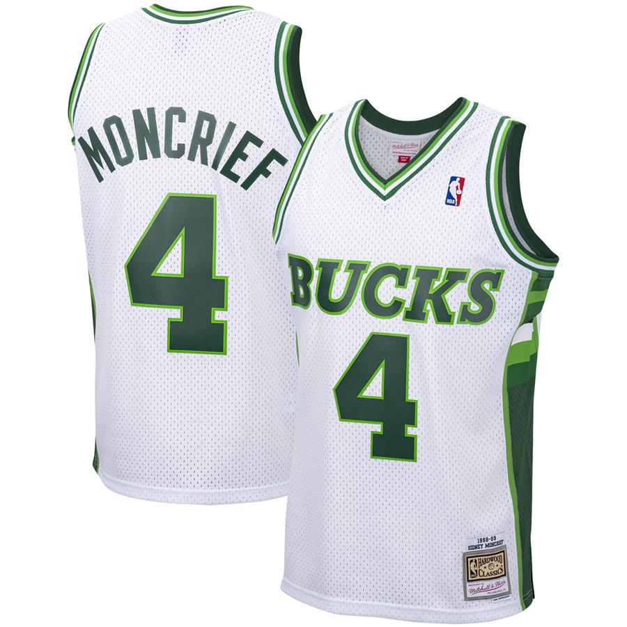 Sidney Moncrief Milwaukee Bucks Mitchell & Ness 1988-89 Hardwood Classics Swingman Jersey - White
