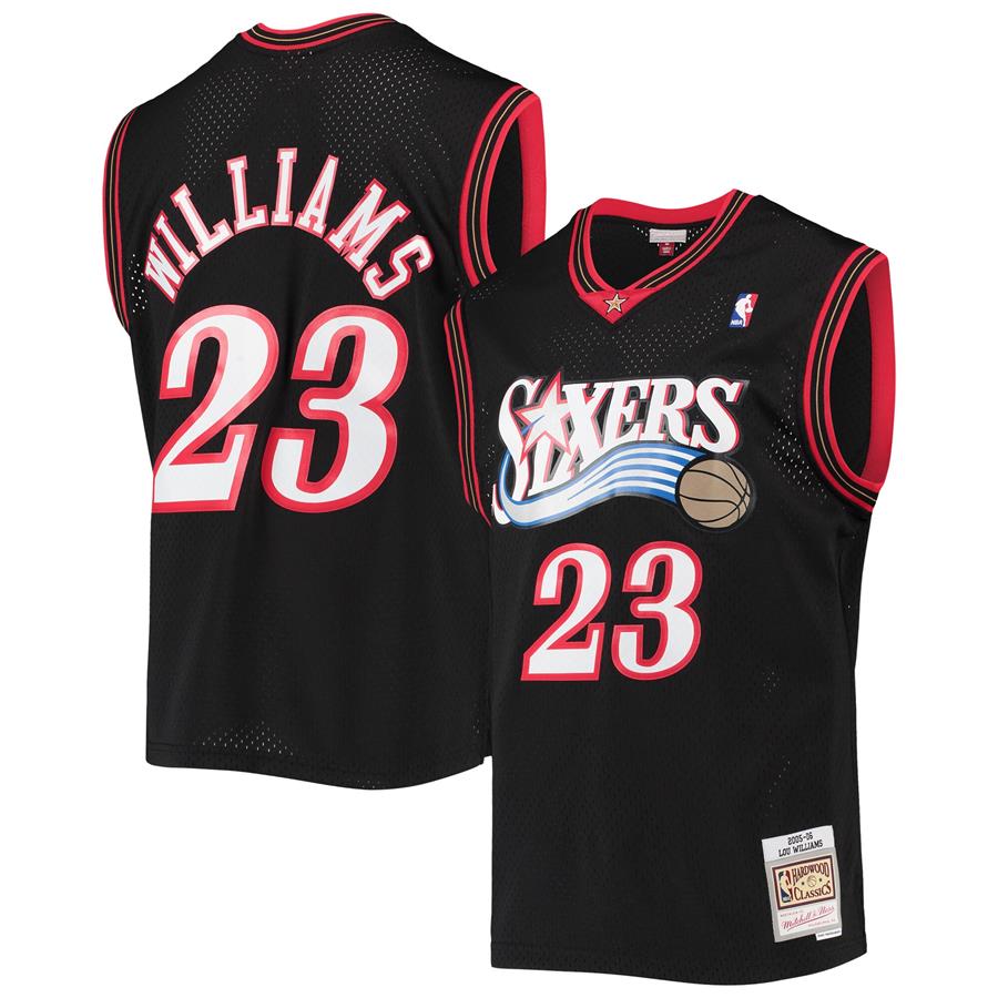 Lou Williams Philadelphia 76ers Mitchell & Ness 2005-06 Hardwood Classics Swingman Jersey - Black