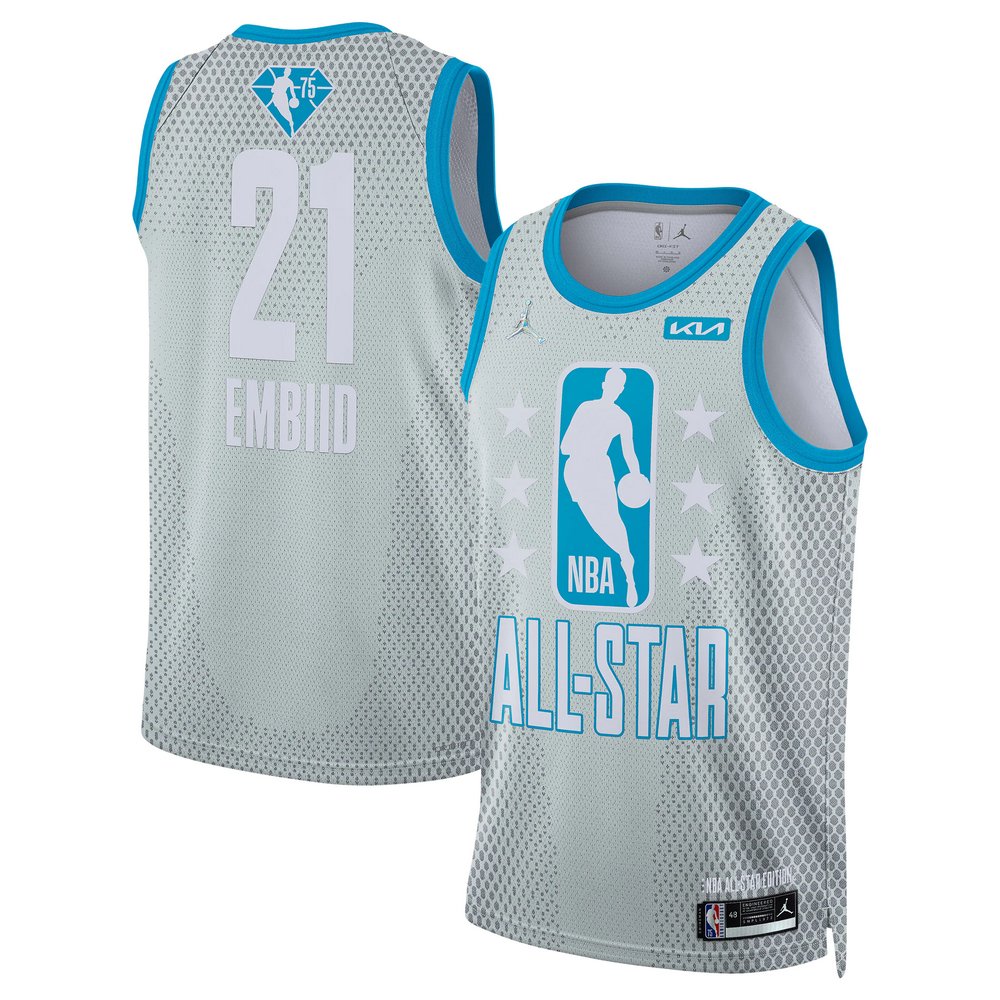 Joel Embiid Jordan Brand 2022 NBA All-Star Game Swingman Jersey - Gray