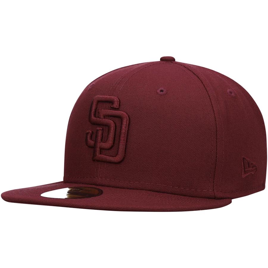 San Diego Padres New Era Oxblood Tonal 59FIFTY Fitted Hat - Maroon