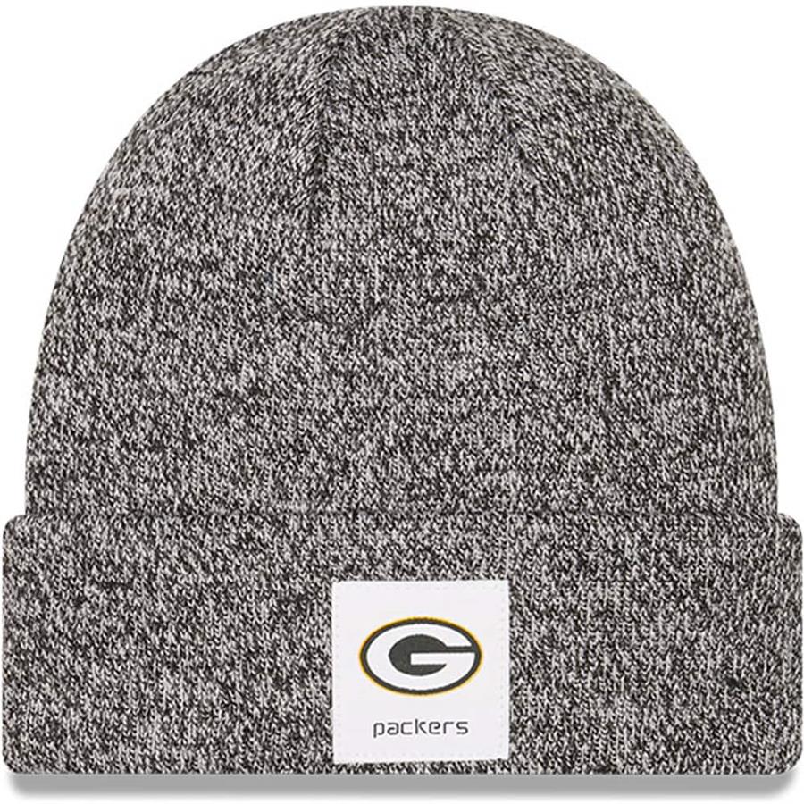 Green Bay Packers New Era Hamilton Cuffed Knit Hat - Heathered Black