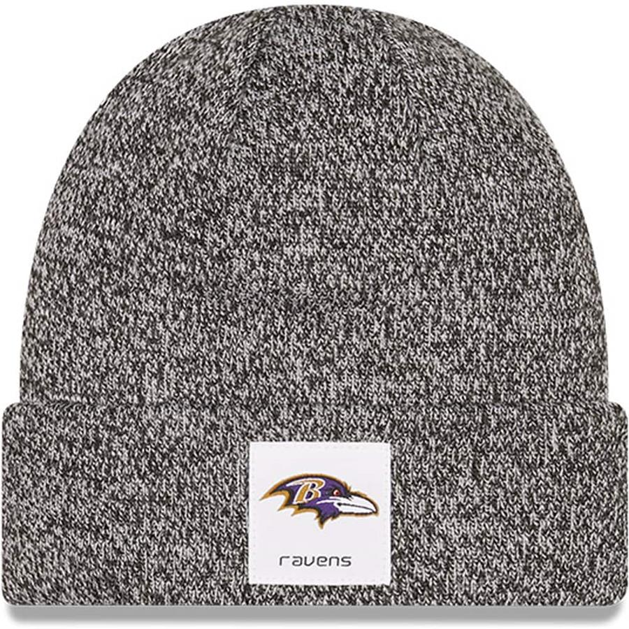 Baltimore Ravens New Era Hamilton Cuffed Knit Hat - Heathered Black