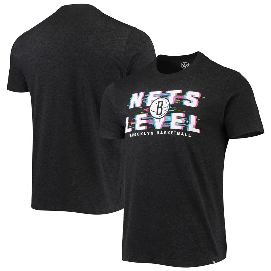 Brooklyn Nets '47 Slogan Club T-Shirt - Black