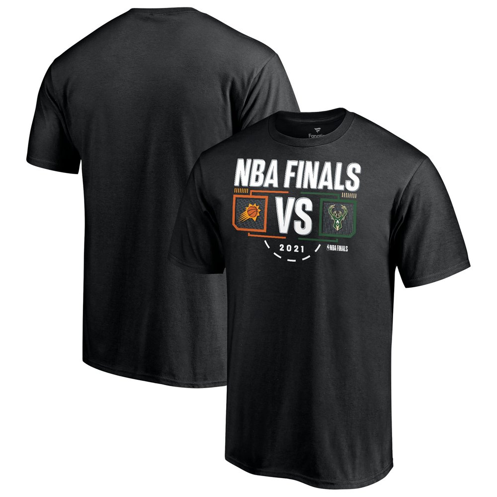 Phoenix Suns vs. Milwaukee Bucks Fanatics Branded 2021 NBA Finals Matchup Know The Game T-Shirt - Black