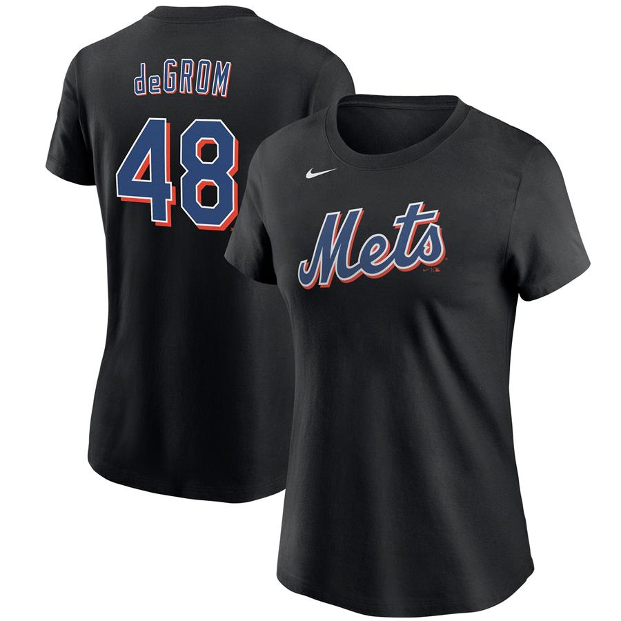 Jacob deGrom New York Mets Nike Women's Name & Number T-Shirt - Black