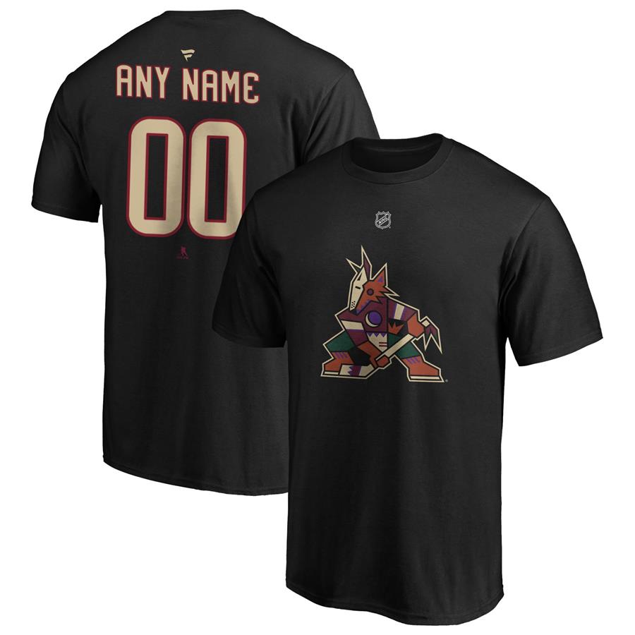 Arizona Coyotes Fanatics Branded Personalized Authentic T-Shirt - Black