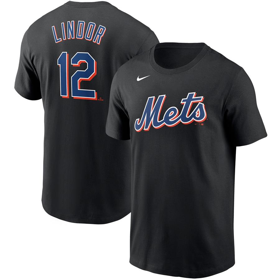 Francisco Lindor New York Mets Nike Player Name & Number T-Shirt - Black