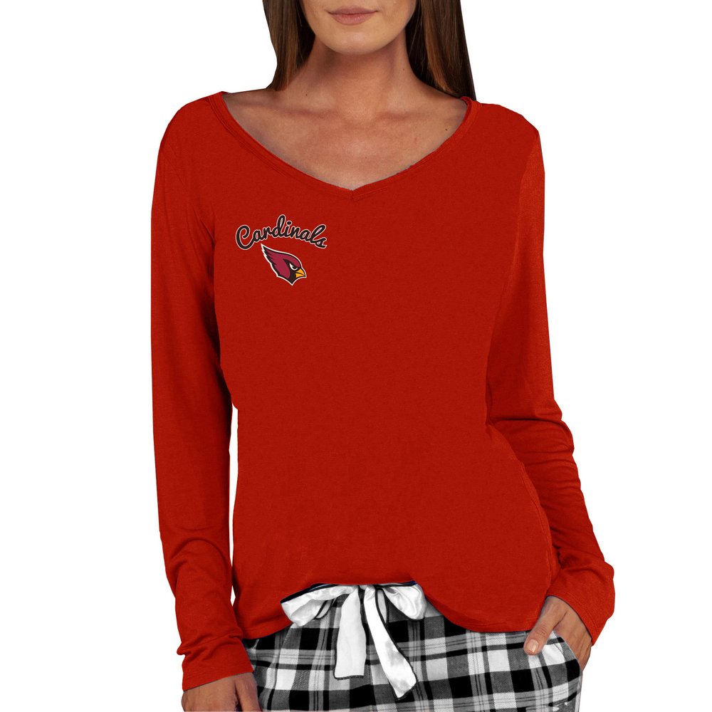 Arizona Cardinals Concepts Sport Women's Marathon Knit Long Sleeve V-Neck T-Shirt - Cardinal