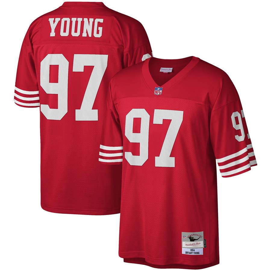Bryant Young San Francisco 49ers Mitchell & Ness 1994 Legacy Replica Jersey - Scarlet