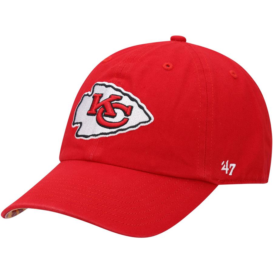 Kansas City Chiefs '47 x Zubaz Undervisor Clean Up Adjustable Hat - Red