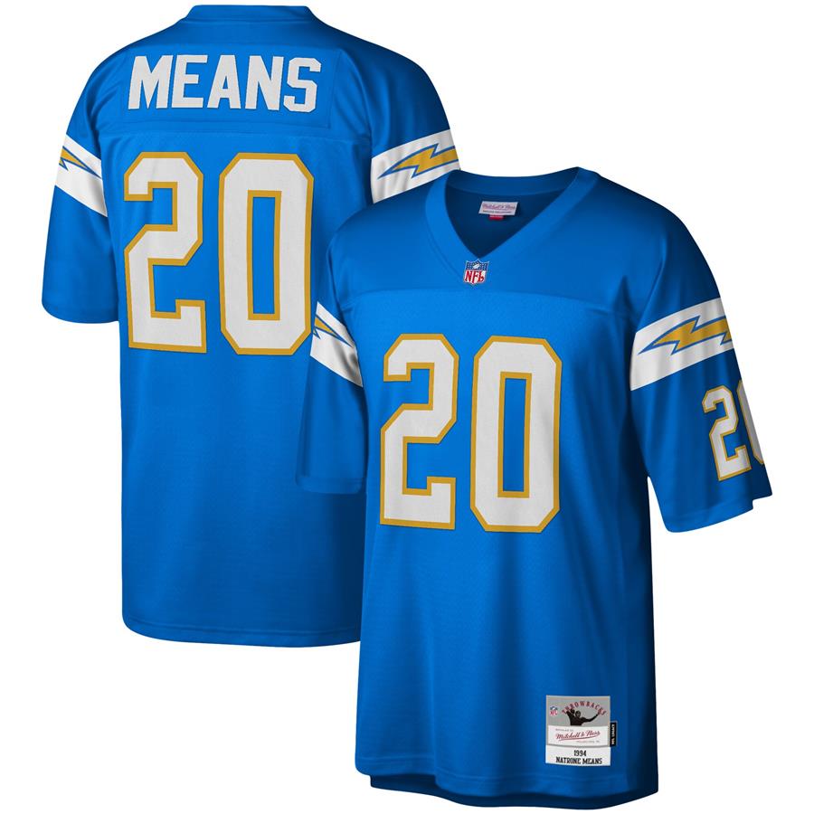 Джерси Natrone Means Los Angeles Chargers Mitchell & Ness 1994 Legacy Replica (голубой)