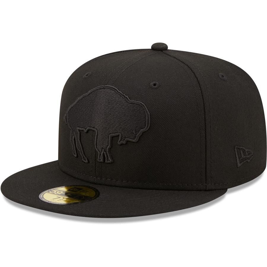 Buffalo Bills New Era Team Black on Black Alternate Logo 59FIFTY Fitted Hat