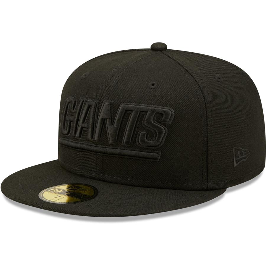 New York Giants New Era Team Black on Black Alternate Logo 59FIFTY Fitted Hat