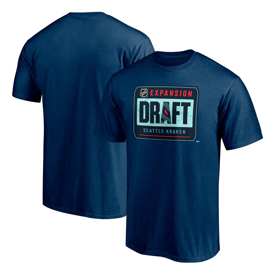 Seattle Kraken Fanatics Branded 2021 NHL Expansion Draft Logo T-Shirt - Navy