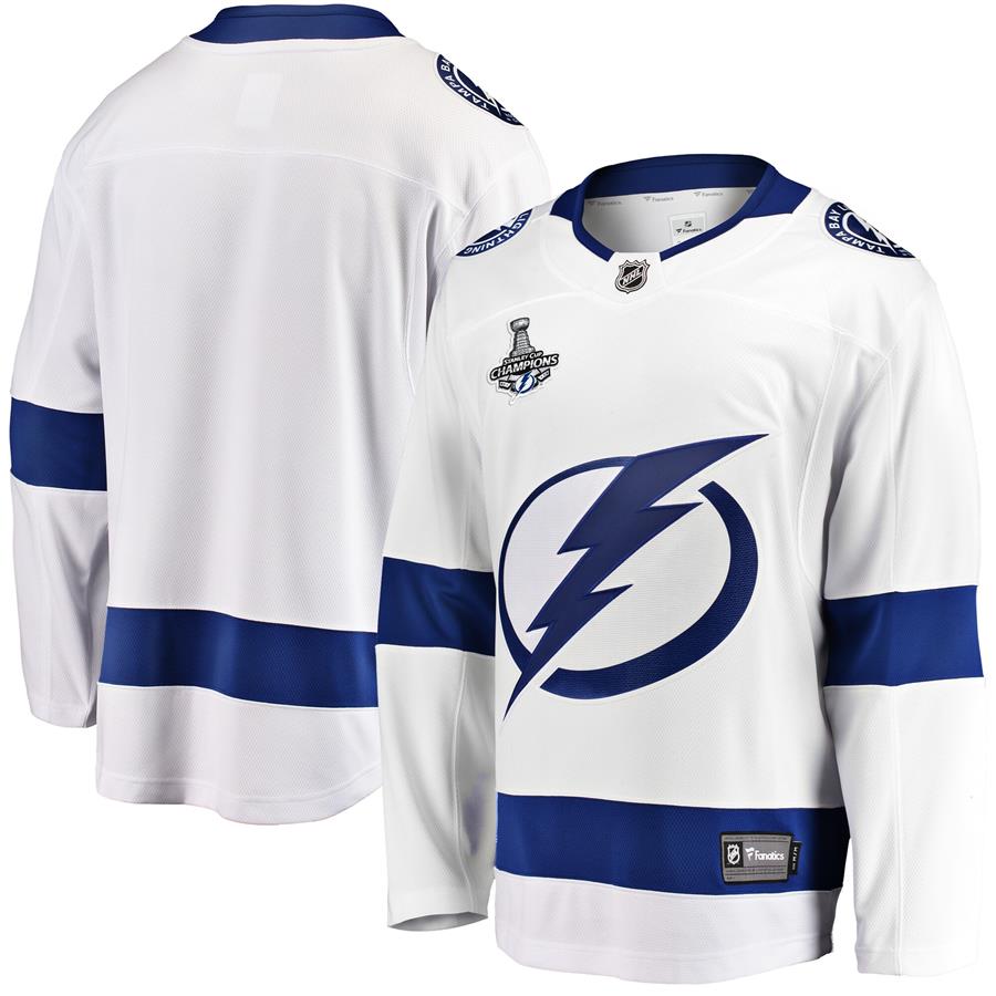 Tampa Bay Lightning Fanatics Branded 2021 Stanley Cup Champions Away Breakaway Jersey - White