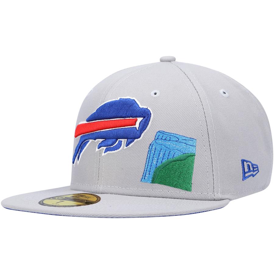 Buffalo Bills New Era City Describe 59FIFTY Fitted Hat - Gray