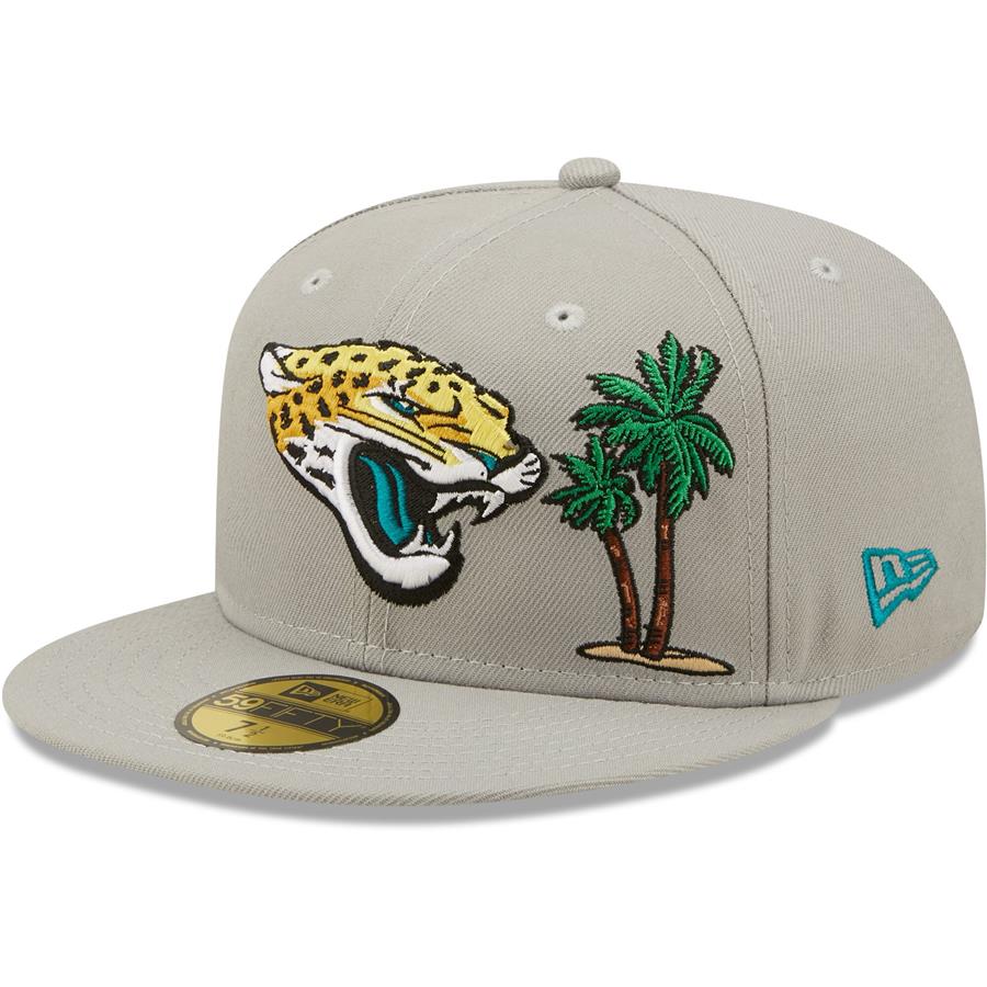 Jacksonville Jaguars New Era City Describe 59FIFTY Fitted Hat - Gray