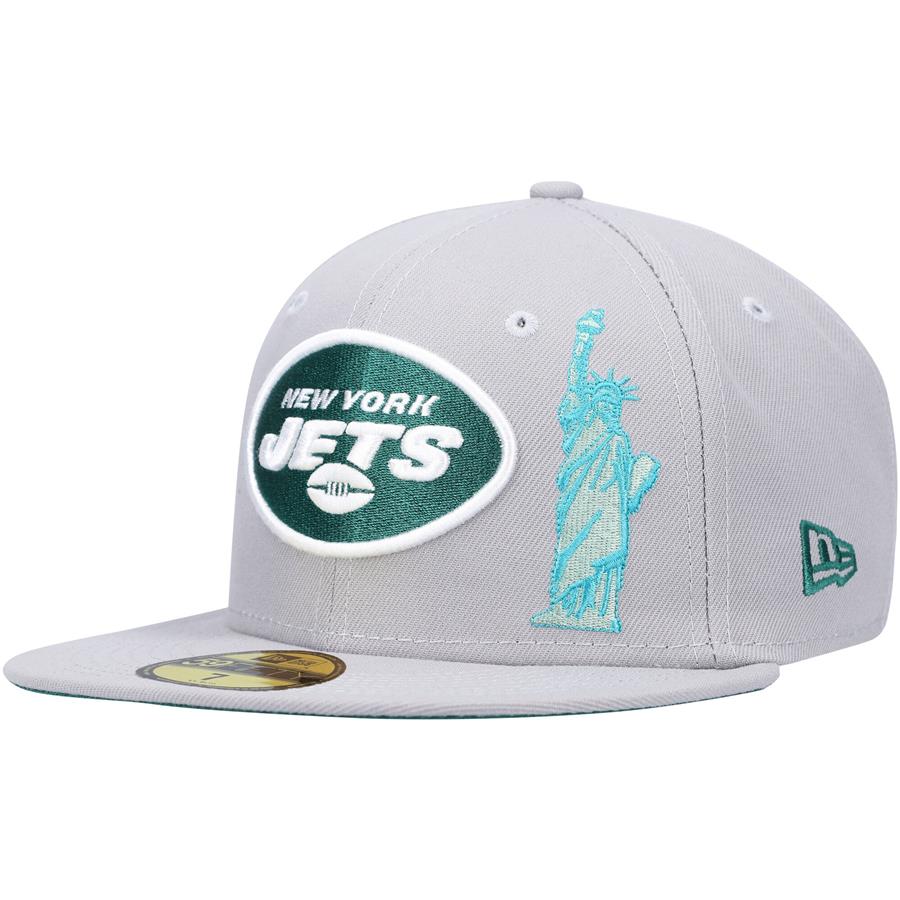 New York Jets New Era City Describe 59FIFTY Fitted Hat - Gray