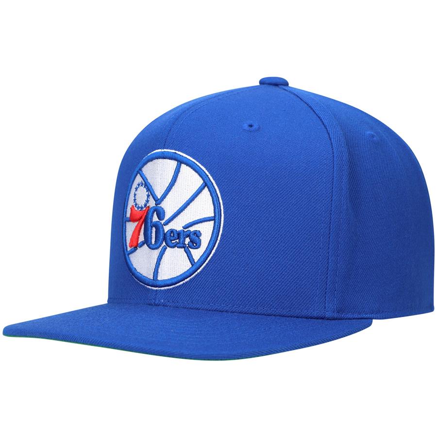 Philadelphia 76ers Mitchell & Ness Hardwood Classic Team Ground Fitted Hat - Royal