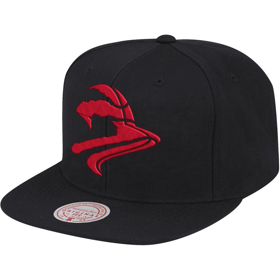 Toronto Raptors Mitchell & Ness Warp Snapback Hat - Black