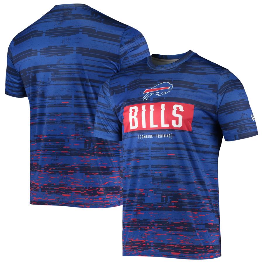 Buffalo Bills New Era Combine Authentic Sweep T-Shirt - Royal