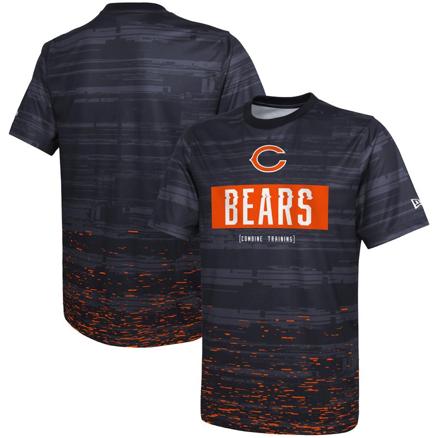 Chicago Bears New Era Combine Authentic Sweep T-Shirt - Navy