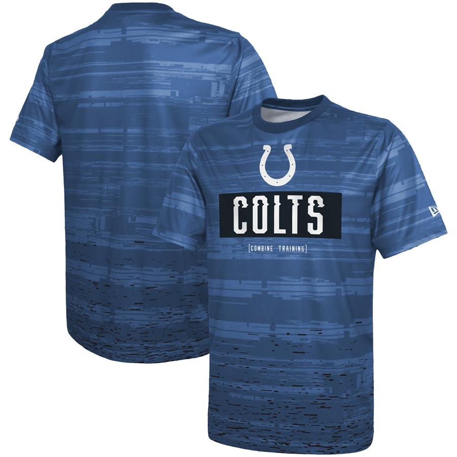 Indianapolis Colts New Era Combine Authentic Sweep T-Shirt - Royal