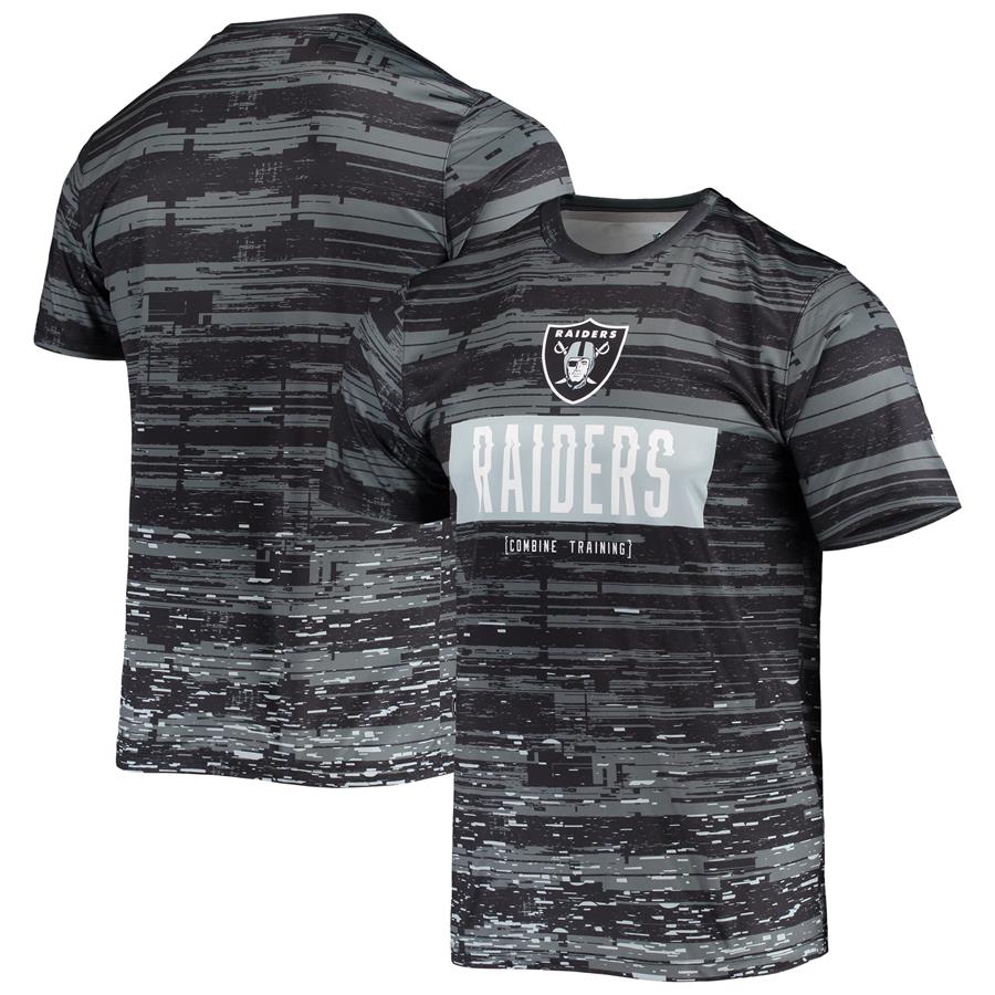 Las Vegas Raiders New Era Combine Authentic Sweep T-Shirt - Black