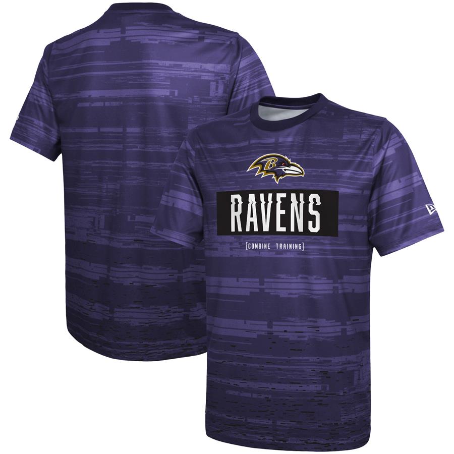 Baltimore Ravens New Era Combine Authentic Sweep T-Shirt - Purple