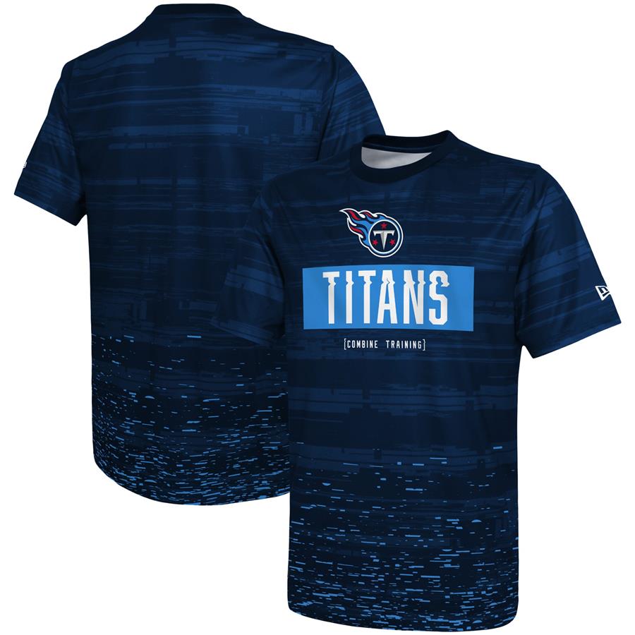 Tennessee Titans New Era Combine Authentic Sweep T-Shirt - Navy