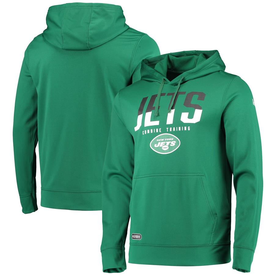 New York Jets New Era Combine Authentic Big Stage Pullover Hoodie - Green