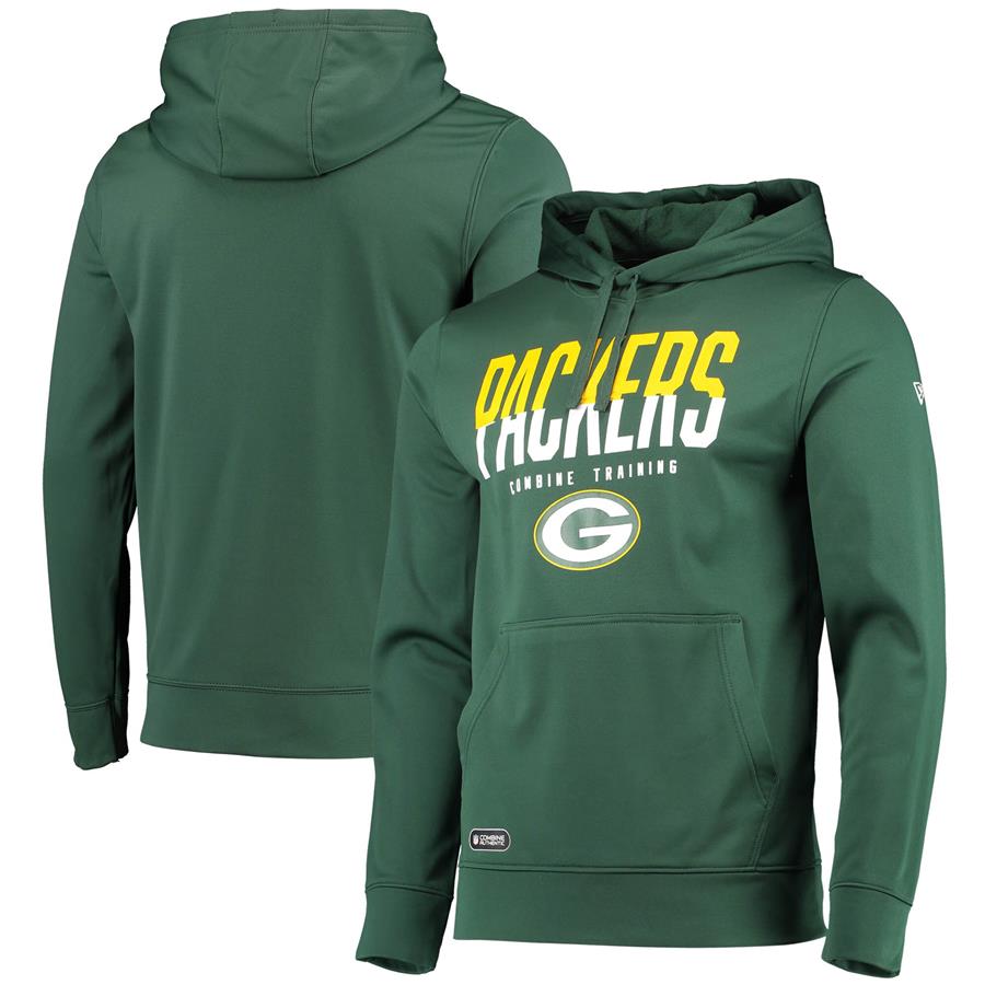 Green Bay Packers New Era Combine Authentic Big Stage Pullover Hoodie - Green