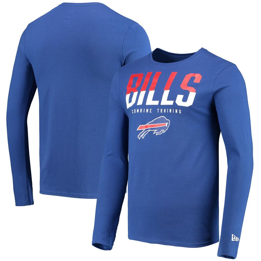 Buffalo Bills New Era Combine Authentic Split Line Long Sleeve T-Shirt - Royal