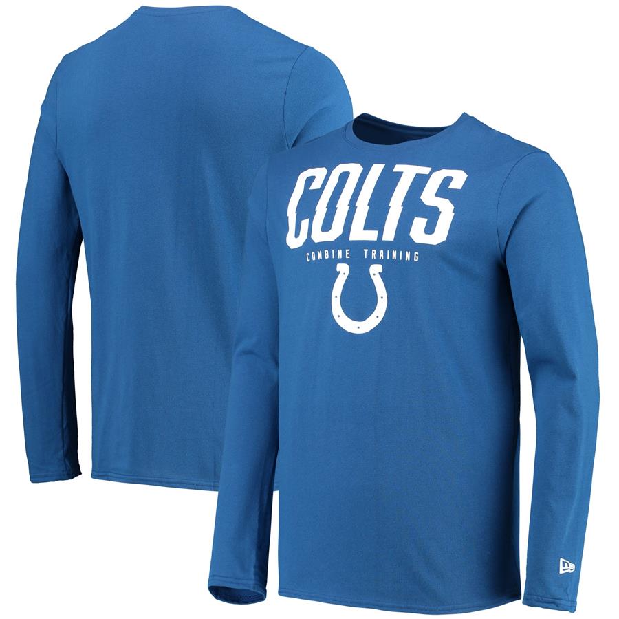 Indianapolis Colts New Era Combine Authentic Split Line Long Sleeve T-Shirt - Royal