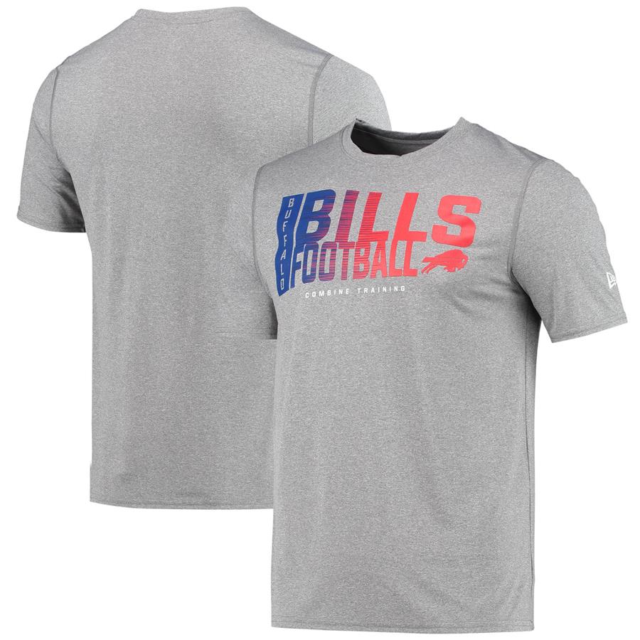 Buffalo Bills New Era Combine Authentic Game On T-Shirt - Heathered Gray