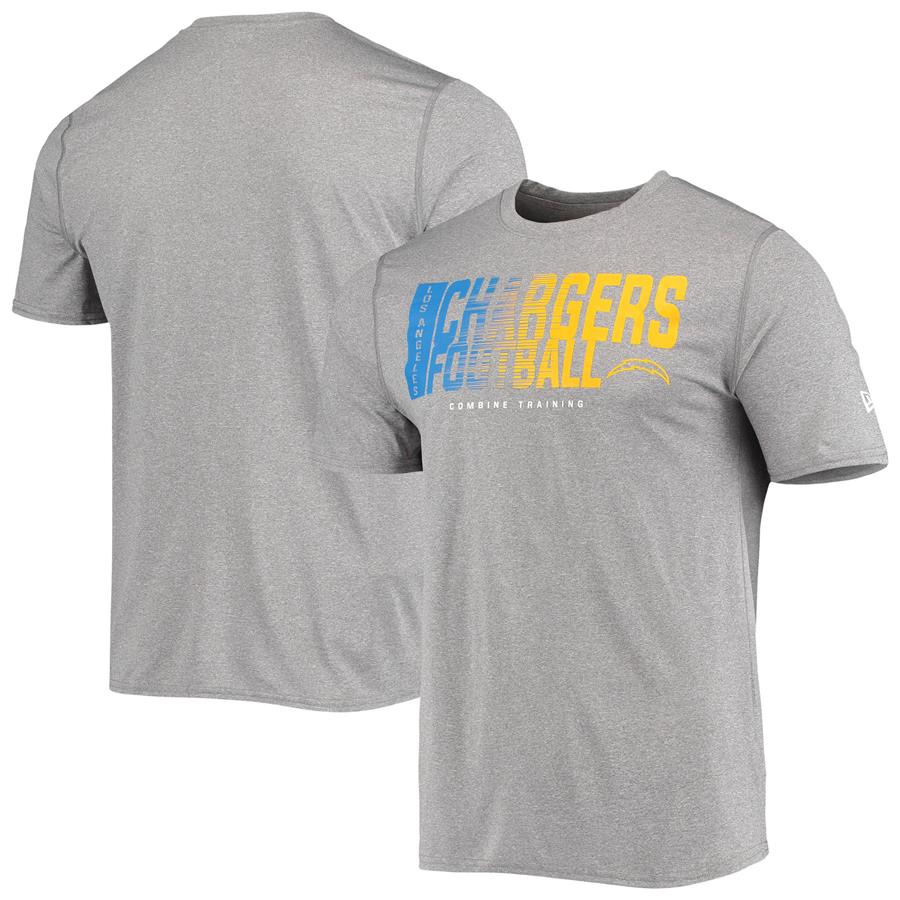 Футболка Los Angeles Chargers New Era Combine Authentic Game On (серый меланж)
