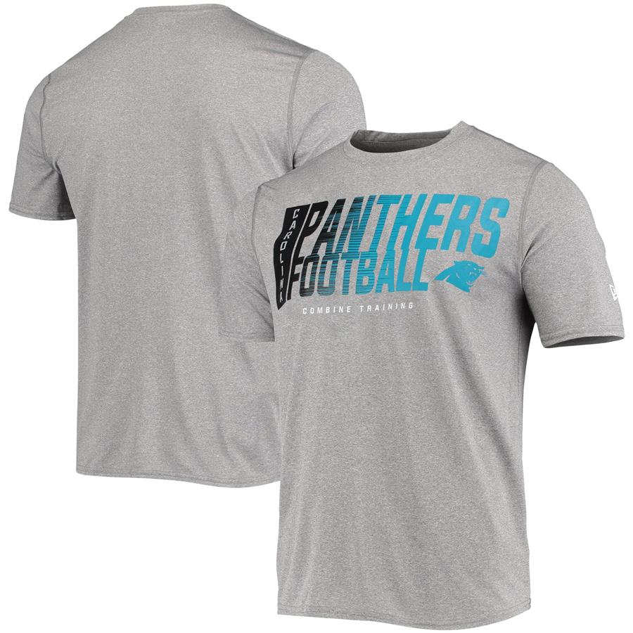 Carolina Panthers New Era Combine Authentic Game On T-Shirt - Heathered Gray
