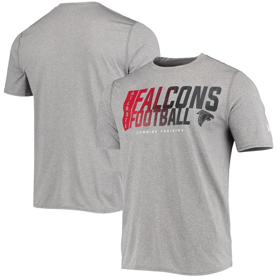 Atlanta Falcons New Era Combine Authentic Game On T-Shirt - Heathered Gray