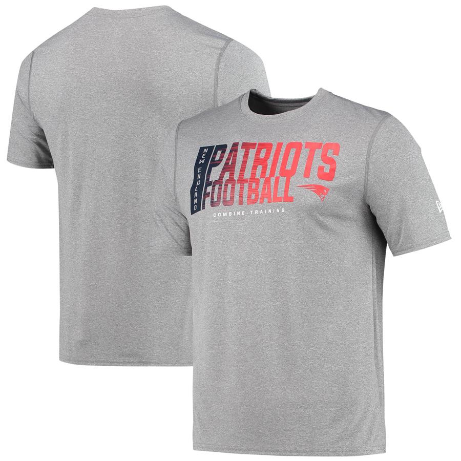 New England Patriots New Era Combine Authentic Game On T-Shirt - Heathered Gray