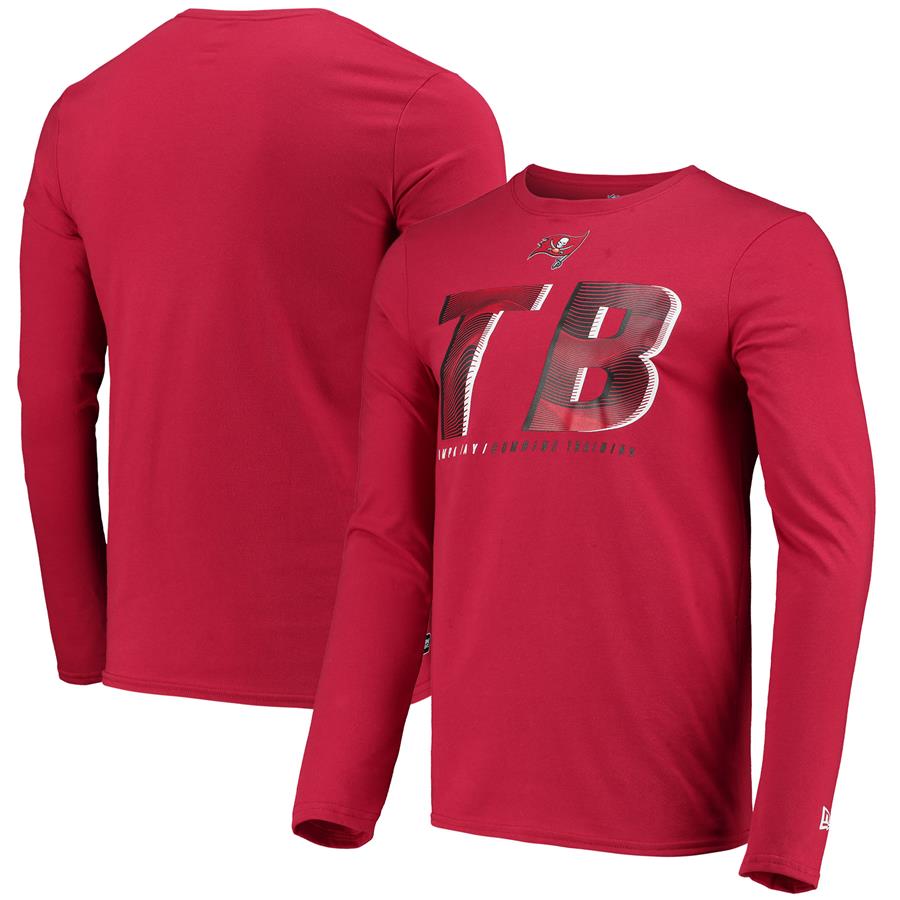 Tampa Bay Buccaneers New Era Combine Authentic Static Abbreviation Long Sleeve T-Shirt - Red