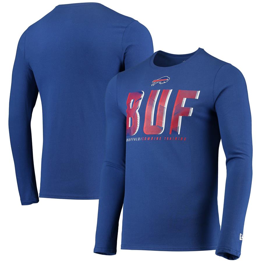 Buffalo Bills New Era Combine Authentic Static Abbreviation Long Sleeve T-Shirt - Royal