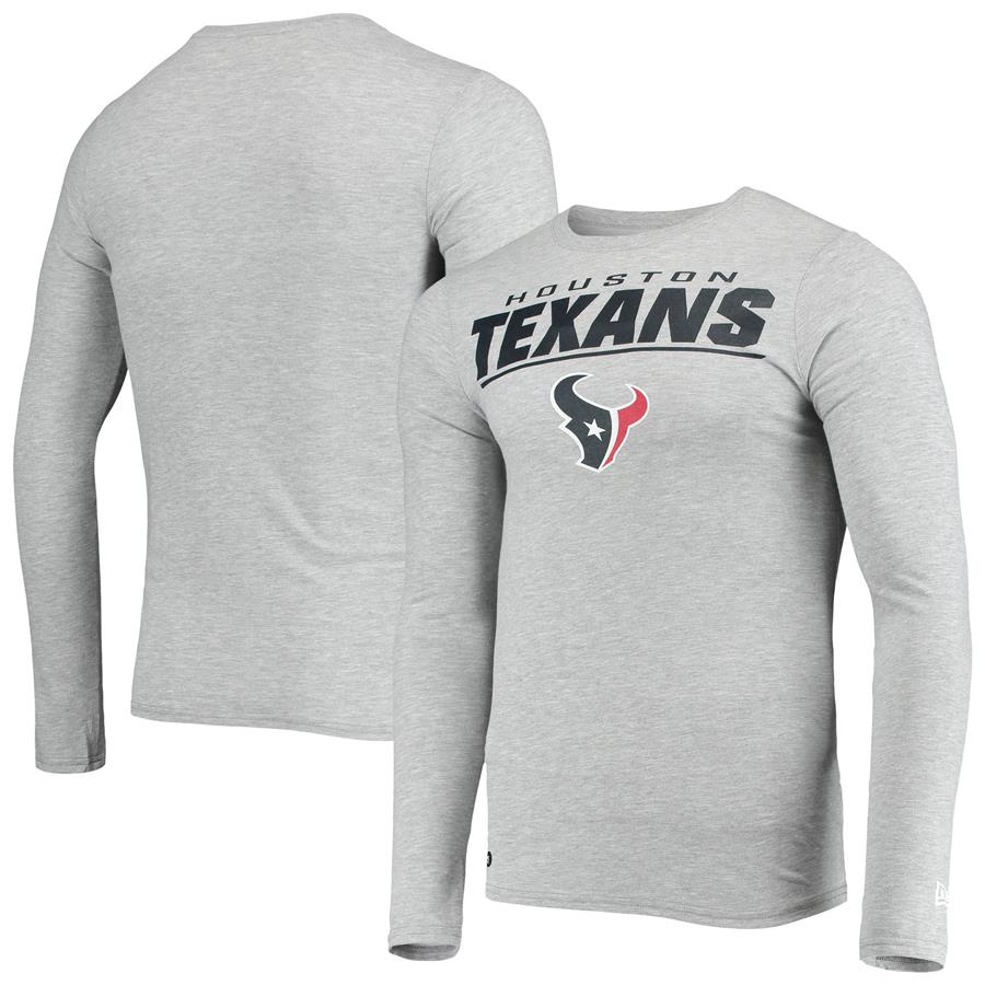 Houston Texans New Era Combine Authentic Stated Long Sleeve T-Shirt - Heathered Gray