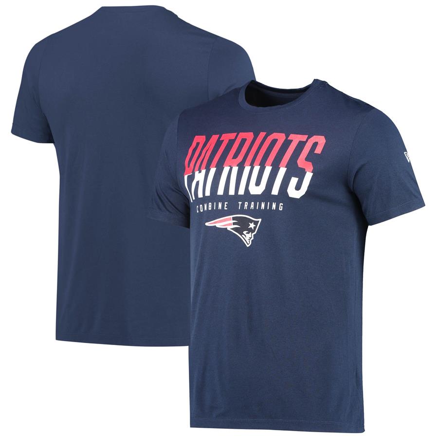 New England Patriots New Era Combine Authentic Big Stage T-Shirt - Navy