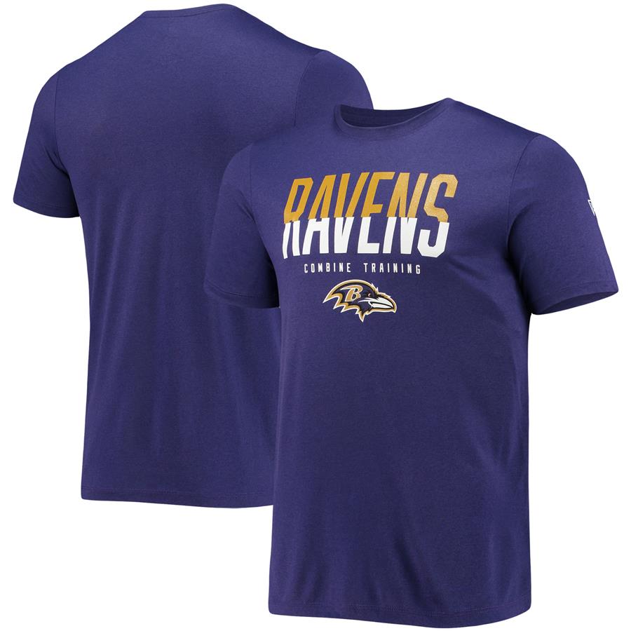 Baltimore Ravens New Era Combine Authentic Big Stage T-Shirt - Purple