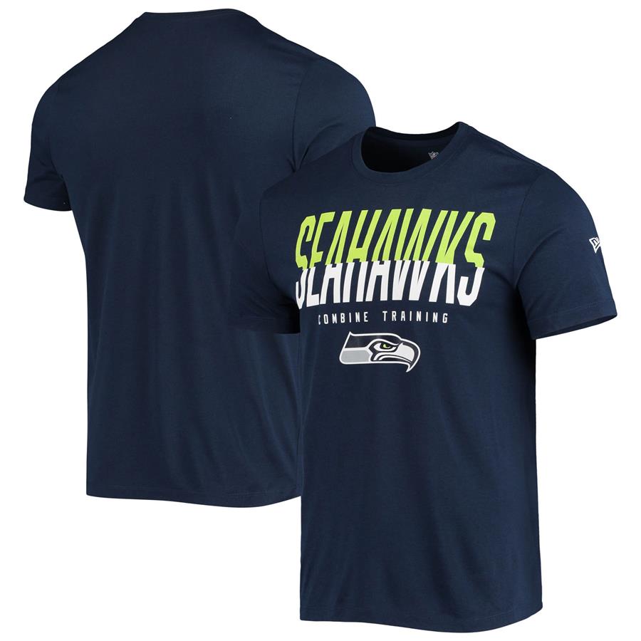Seattle Seahawks New Era Combine Authentic Big Stage T-Shirt - College Navy