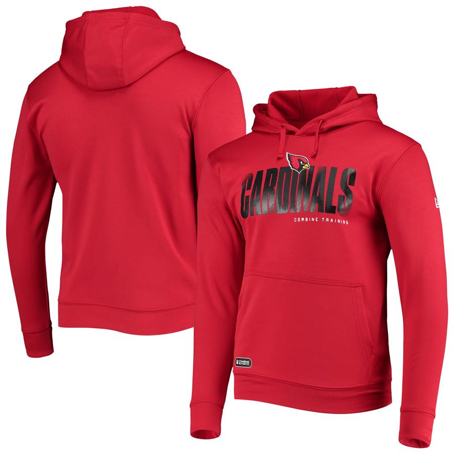 Arizona Cardinals New Era Combine Authentic Hard Hash Pullover Hoodie - Cardinal