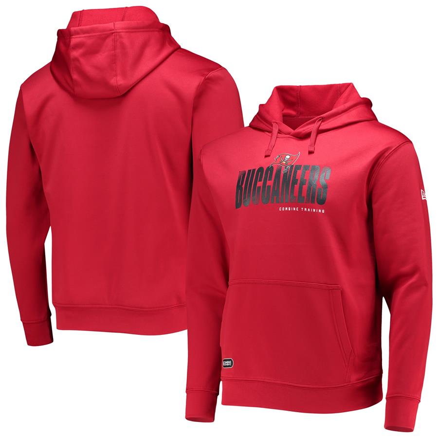 Tampa Bay Buccaneers New Era Combine Authentic Hard Hash Pullover Hoodie - Red