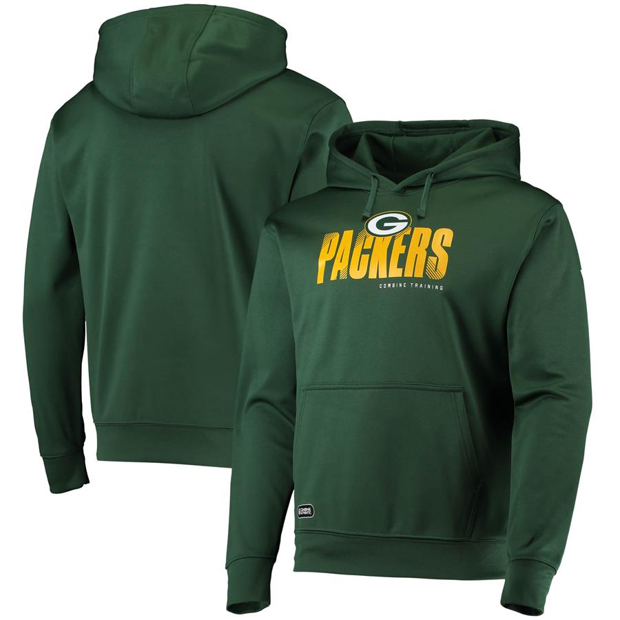 Green Bay Packers New Era Combine Authentic Hard Hash Pullover Hoodie - Green