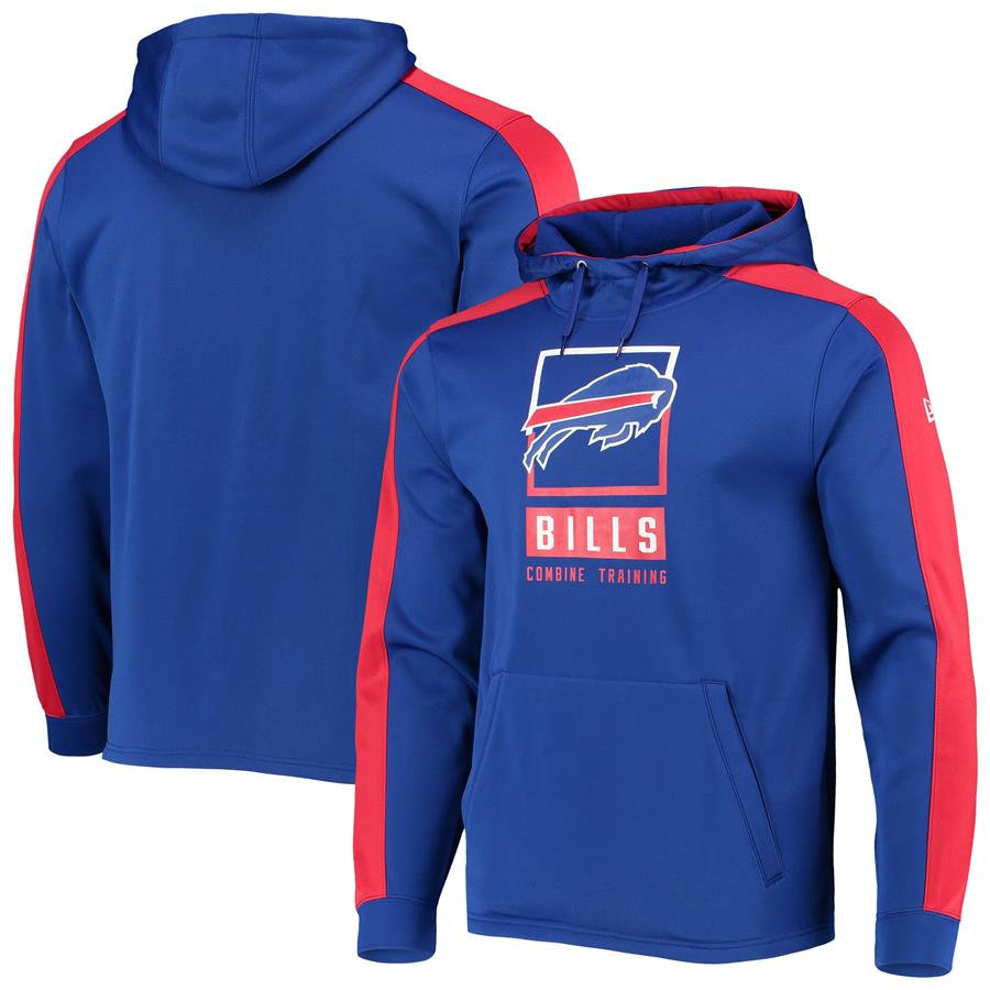 Buffalo Bills New Era Combine Authentic Rise Pullover Hoodie - Royal