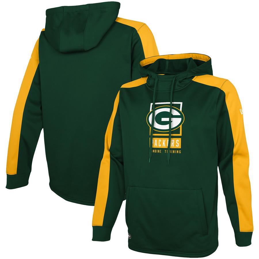 Green Bay Packers New Era Combine Authentic Rise Pullover Hoodie - Green